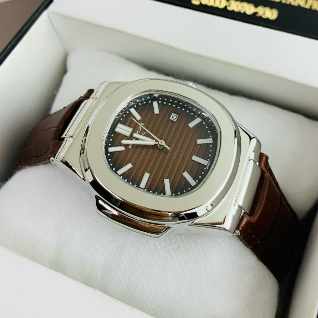 Patek Philippe Nautilus – Brown Leather Strap