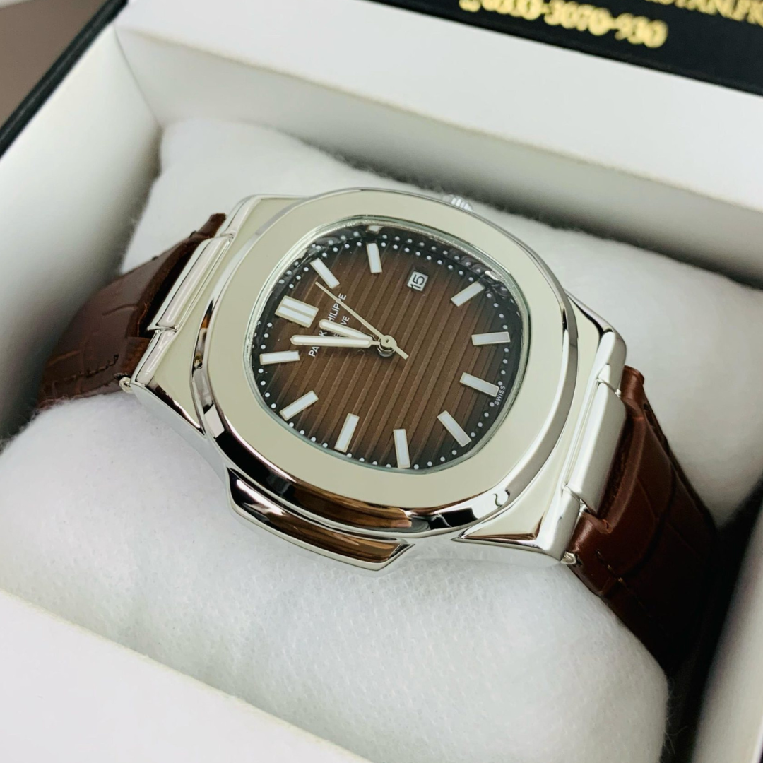 Patek Philippe Nautilus – Brown Leather Strap